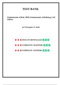  Test Bank - Fundamentals of Body MRI &lpar;Fundamentals of Radiology&rpar; 3rd Edition by Christopher G&period; Roth&comma; Chapy &vert;Chapter 1-11