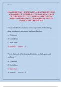 ISSA PERSONAL TRAINING FINAL EXAM QUESTIONS  AND CORRECT ANSWERS&vert; ACCURATE REAL EXAM  WITH FREQUENTLY TESTED QUESTIONS AND  RATIONALE&vert;ALREADY A GRADED&vert;GUARANTEED  PASS&vert;LATEST UPDATE 2025 