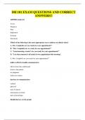 DH 101 EXAM QUESTIONS AND CORRECT ANSWERS&excl;