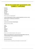 DH 101 EXAM REVIEW QUESTIONS AND CORRECT ANSWERS&excl;&excl;