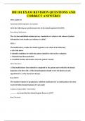 DH 101 EXAM REVISION QUESTIONS AND CORRECT ANSWERS&excl;