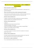 DH 101 EXAM QUESTIONS AND CORRECT ANSWERS&excl;&excl;