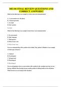 DH 101 FINAL REVIEW QUESTIONS AND CORRECT ANSWERS&excl;