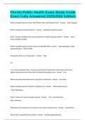 Florida Public Health Exam Study Guide Exam Fully Answered 20252026 Edition&period;