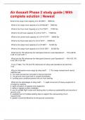 AIR ASSAULT PHASE 2 EXAM NEWEST ACTUAL EXAM WITH COMPLETE QUESTIONS AND CORRECT VERIFIED ANSWERS &lpar;DETAILED ANSWERS&rpar; ALREADY GRADED A&plus; 100&percnt; GUARANTEED TO PASS CONCEPTS&excl;&excl;&excl;