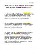 OHIO NOTARY PUBLIC EXAM 2025 BRAND  NEW ACTUAL EXAM WITH ANSWERS&period;