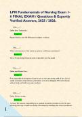 LPN Fundamentals of Nursing Exam 1-6 FINAL EXAM &sol; Questions & Expertly Verified Answers&comma; 2025 &sol; 2026&period;         Quiz&lowbar;&lowbar;&lowbar;&lowbar;&quest; Define Sinus Tachycardia -           Answer Regular Rhythm&comma; rate 100-180 beats&sol;min &lpar;higher in infants&rpar;          Quiz&lowbar;&lowbar;&lowbar;&lowbar;&quest; When is the b