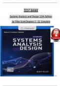 Systems Analysis and Design 12th Edition by Tilley Scott Chapters 1 - 12&comma; Complete TEST BANK