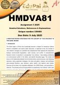 HMDVA81 Assignment 3 &lpar;COMPLETE ANSWERS&rpar; 2025 &lpar;339400&rpar;- DUE 9 July 2025