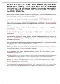 CA PSI SITE LIFE ACCIDENT AND HEALTH OR SICKNESS EXAM &lpar;LIFE AGENT&rpar; LATEST 2025 REAL EXAM COMPLETE  QUESTIONS AND CORRECT DETAILS &lpar;VERIFIED ANSWERS&rpar; &vert;ALREADY GRADED A&plus;
