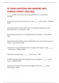 CIT EXAM QUESTIONS AND ANSWERS 100&percnt; VERIFIED CORRECT 2025&sol;2026