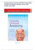 Clinically Oriented Anatomy 8th Edition Moore Dalley Test Bank &lpar;All Chapters Complete&comma; Answer 100&percnt; Verified&comma; Latest 2025&rpar;