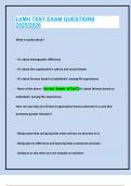 LVMH TEST EXAM QUESTIONS 2025&sol;2026 Complete Exam Guide  Questions & Model Answers