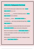 GMS 6121- Pathogenesis Test Exam With Comprehensive Correct Answers