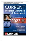 CURRENT Medical Diagnosis and Treatment Test Bank&sol;Complete Guide A&plus; Updated Version