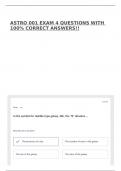ASTRO 001 EXAM 4 QUESTIONS WITH 100&percnt; CORRECT ANSWERS&excl;&excl;