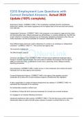 C233 Employment Law Questions with Correct Detailed Answers&period; Actual 2025 Update &lpar;100&percnt; complete&rpar;&period;