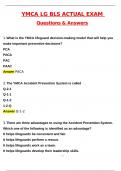 YMCA LG BLS Exam Answers Latest 2025 Actual Questions & Verified Answers &lpar;2025 &sol; 2026&rpar; A&plus; Grade 100&percnt; Guarantee Verified by Experts