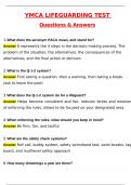 YMCA Lifeguarding Test Latest 2025 Actual Questions & Verified Answers &lpar;2025 &sol; 2026&rpar; A&plus; Grade 100&percnt; Guarantee Verified by Experts