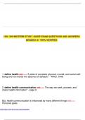HSC 300 MIDTERM STUDY GUIDE EXAM QUESTIONS AND ANSWERS GRADED A&plus; 100&percnt; VERIFIED&period;