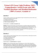 Virtual ATI Green Light Predictor 2025 &ndash; Comprehensive Actual Exam with 100&plus; Verified Questions and Detailed Rationales &vert; 100&percnt; Correct &vert; Graded A&plus;