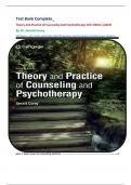 Test Bank Complete&lowbar; Theory And Practice Of Counseling And Psychotherapy 11th Edition&comma; &lpar;2023&rpar; By Dr&period; Gerald Corey All Chapters 1-16&vert; 3 Units&vert; Latest Edition With 200 Questions Final Examination&vert; Verified Answers&vert; Rated A&plus;
