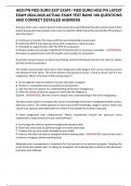 HESI PN MED SURG EXIT EXAM &sol; MED SURG HESI PN LATEST EXAM 2024-2025 ACTUAL EXAM TEST BANK 100 QUESTIONS AND CORRECT DETAILED ANSWERS