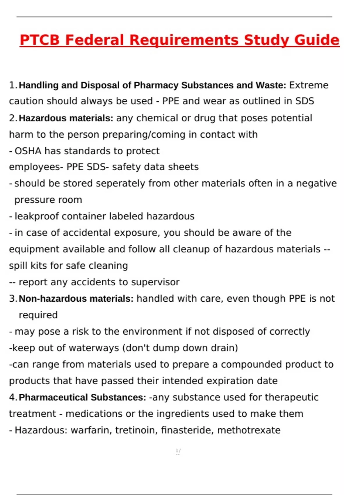 PTCB Federal Requirements Study Guide Latest 2025 Actual Questions ...