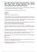 Nurs 5220 Advanced Health Assessment Exam 1 Newest 2025 Actual Exam Complete Questions And Correct Answers&lpar;Verified Answers&rpar;&vert;Already Graded A&plus;