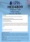 HED4809 Assignment 1 &lpar;ANSWERS&rpar; 2026 - DISTINCTION GUARANTEED