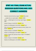 SPMT 481 FINAL EXAM ACTUAL 2025&sol;2026 QUESTIONS AND 100&percnt; CORRECT ANSWERS