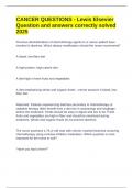 CANCER QUESTIONS - Lewis Elsevier Question and answers correctly solved 2025