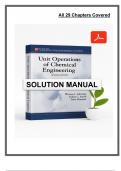 Solutions Manual for Unit Operations of Chemical Engineering&comma; 7th Edition &ndash; Smith &vert; All 29 Chapters Covered