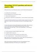 Hematology NCLEX questions and answers rated A&plus; 2025