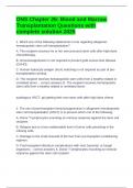 ONS Chapter 26&colon; Blood and Marrow Transplantation Questions with complete solution 2025