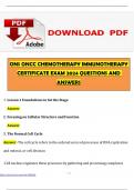 STUDY BUNDLE FOR 2025&vert;ONS ONCC CHEMO RENEWAL EXAM&comma; ONS ONCC CHEMO RENEWAL II &comma; ONS ONCC CHEMOTHERAPY IMMUNOTHERAPY CERTIFICATE EXAM & ONS ONCC CHEMOTHERAPY IMMUNOTHERAPY CERTIFICATE FINAL EXAM