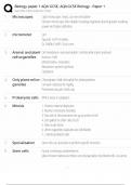 AQA GCSE Biology Paper 1 &sol; 2025 Update &sol; Score 100&percnt; &sol; Study Guide & Quiz Practice