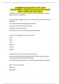 ADMINISTRATIVE ASPECTS OF CODE ENFORCEMENT COMPLETE EXAM STUDY GUIDE WITH COMPLETE SOLUTIONS