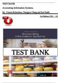 Test Bank for Accounting Information Systems 3rd Edition by Vernon Richardson  Verified Chapters 1 - 18&comma; Complete Newest Version