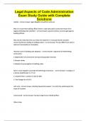 Legal Aspects of Code Administration Exam Study Guide with Complete Solutions