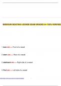 MISSOURI BOATING LICENSE EXAM GRADED A&plus; 100&percnt; VERIFIED&period;