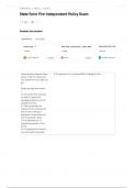 State Farm Fire Independent Policy Exam QUESTIONS AND ANSWERS 