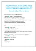 A4M Board Review Verified Multiple Choice  and Conceptual Actual Exam Questions With  Reviewed 100&percnt; Correct Detailed Answers   Guaranteed Pass&excl;&excl;Current Update 