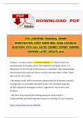 CFCI &lpar;CERTIFIED FINANCIAL CRIMES INVESTIGATOR&rpar; STUDY GUIDE REAL EXAM ACCURATE QUESTIONS WITH 100&percnt; RATED CORRECT EXPERT VERIFIED ANSWERS LATEST UPDATE 2025