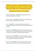 A4M Board Review Verified Multiple Choice  and Conceptual Actual Exam Questions With  Reviewed 100&percnt; Correct Detailed Answers   Guaranteed Pass&excl;&excl;Current Update 