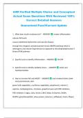 A4M Verified Multiple Choice and Conceptual  Actual Exam Questions With Reviewed 100&percnt;  Correct Detailed Answers   Guaranteed Pass&excl;&excl;Current Update 