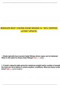 MISSOURI BOATING LICENSE CERTIFICATION BUNDLED EXAM 100&percnt; VERIFIED&period;
