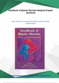 Handbook of Bipolar Disorder Siegfried Kasper - PDF Download