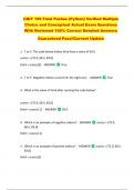 CNIT 155 Final Purdue &lpar;Python&rpar; Verified Multiple  Choice and Conceptual Actual Exam Questions  With Reviewed 100&percnt; Correct Detailed Answers   Guaranteed Pass&excl;&excl;Current Update