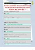 RHODE ISLAND DRIVING EXAM WITH COMPLETE QUESTIONS AND CORRECT VERIFIED ANSWERS &lpar;DETAILED ANSWERS&rpar; ALREADY GRADED A&plus; 100&percnt; GUARANTEED TO PASS CONCEPTS&excl;&excl;&excl;
